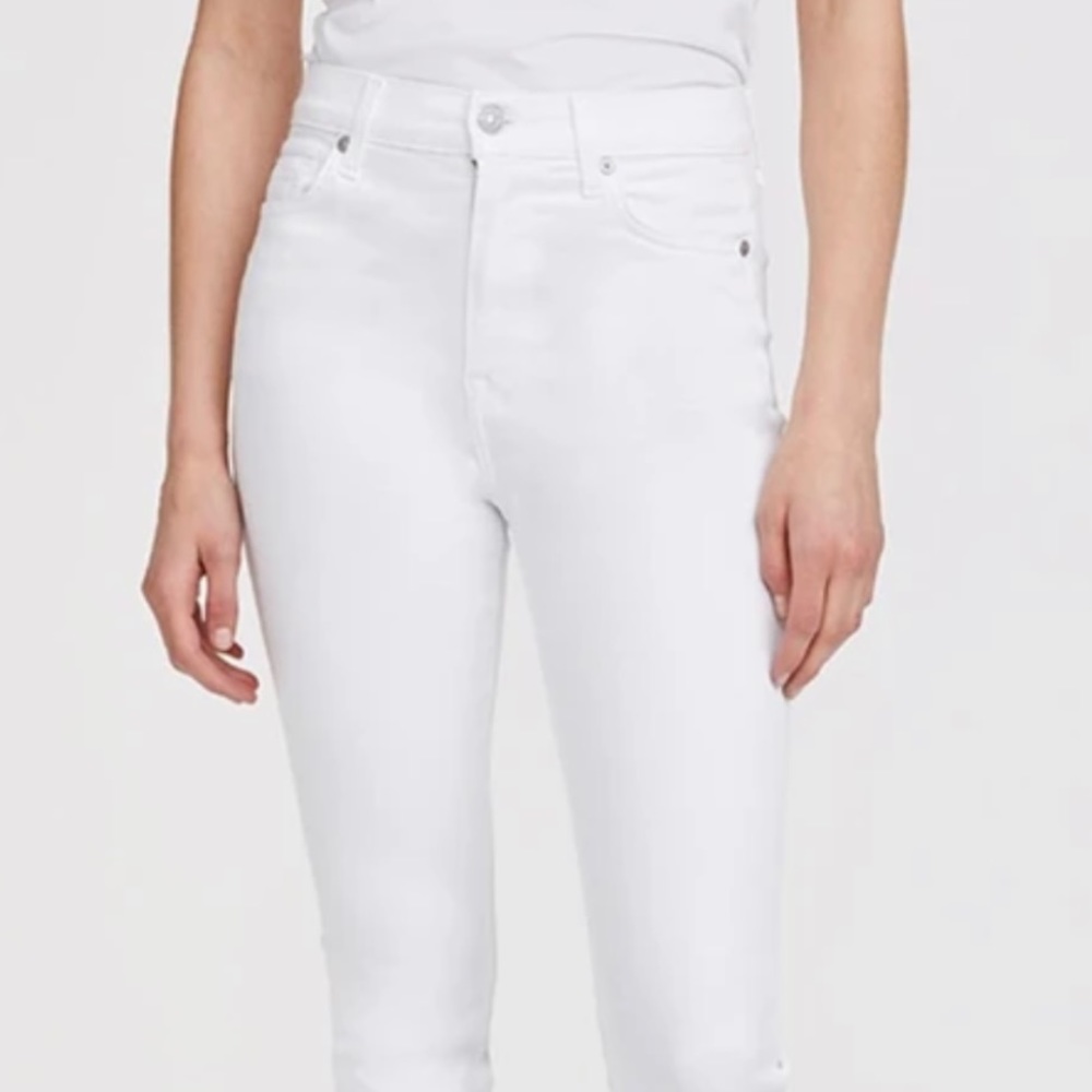 7 for All Mankind Women’s Jeans White High Waist Ankle Super Skinny $198 NWT!!!!